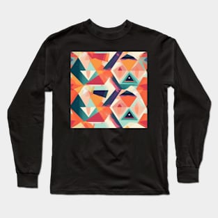 Geo Diamond: A Vibrant and Playful Fabric Pattern for Modern Fashion #2 Long Sleeve T-Shirt